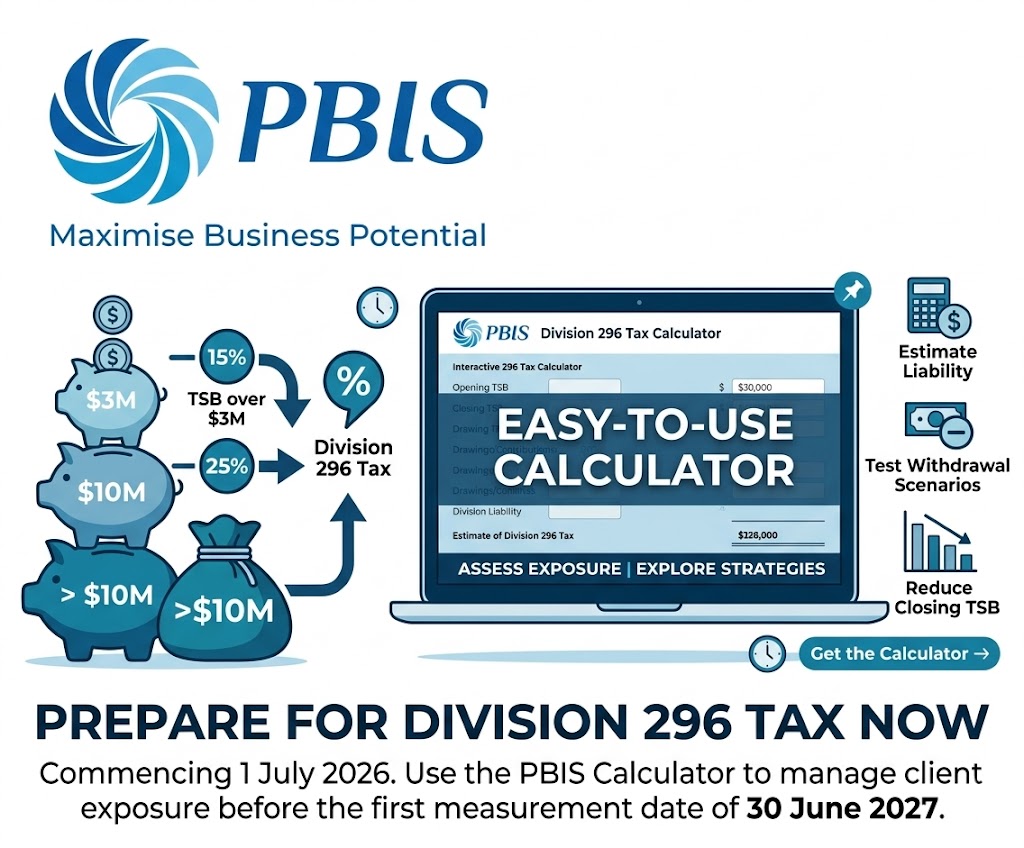 Breaking: PBIS Releases Free Division 296 Exposure Calculator For SMSF Strategy Implementation